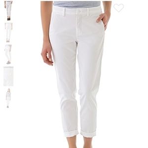 Vince Stonewash Boyfriend Trousers in Khaki